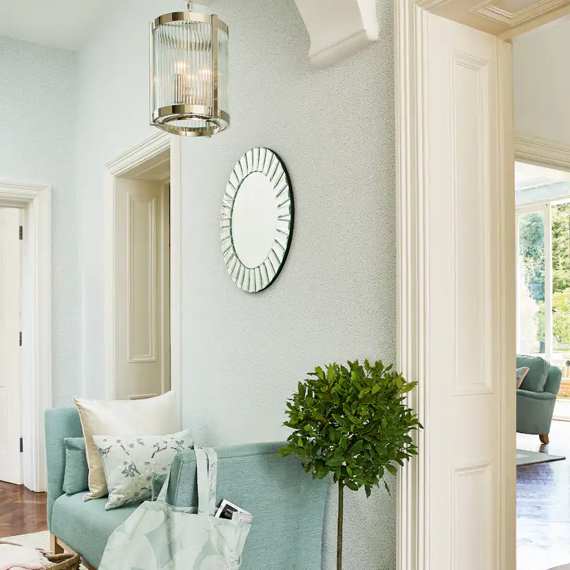 Tapet Laura Ashley Little Vines Enteneier Blå