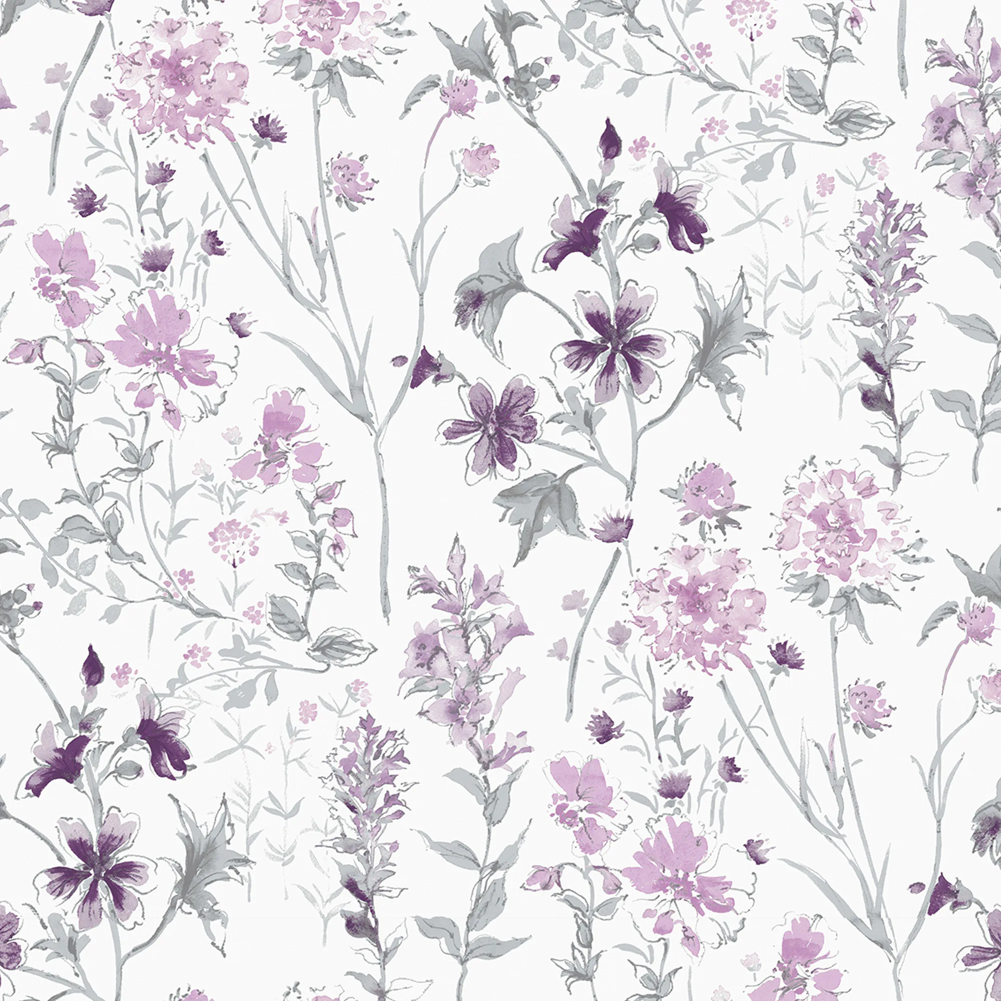 Tapet Laura Ashley Wild Meadow Pale Iris