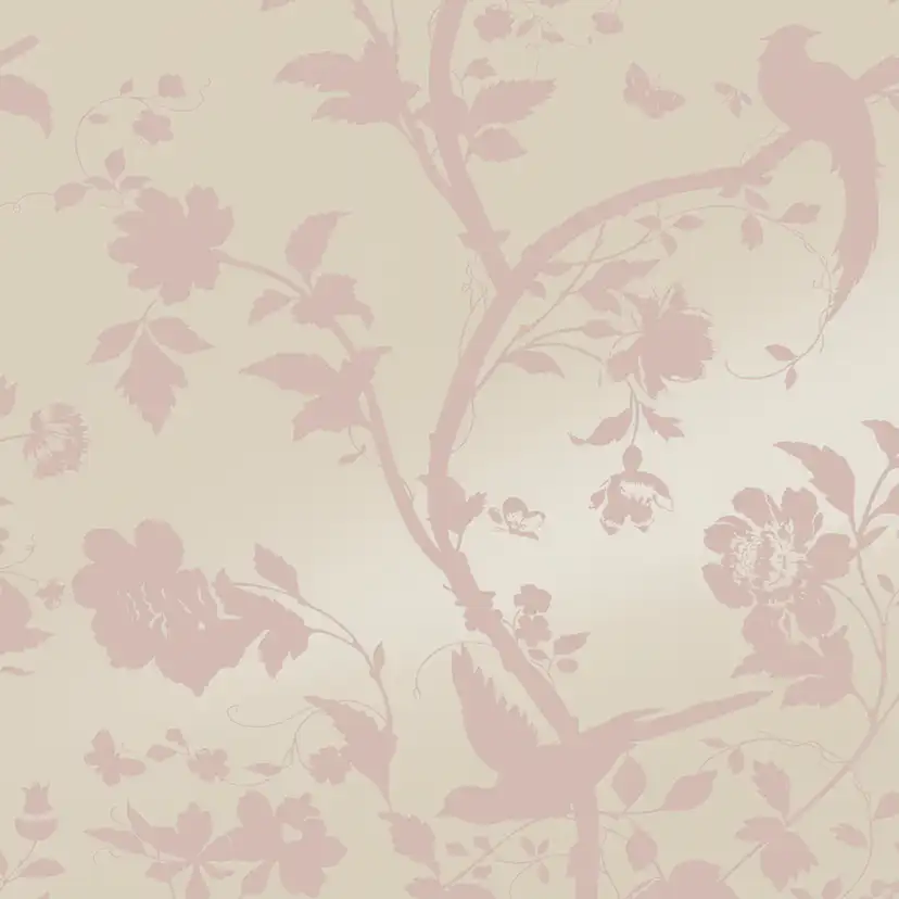 Tapet Laura Ashley Oriental Garden Pearlescent Chalk Rosa