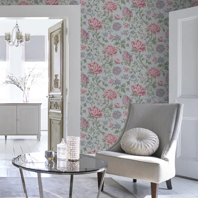 Tapet Laura Ashley Tapestry Floral Slate Gra