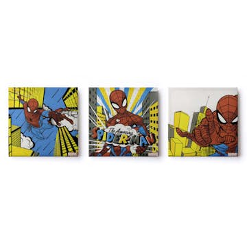 Canvastavla Disney set av 3 Marvel Spiderman Retro 3x 30x30cm
