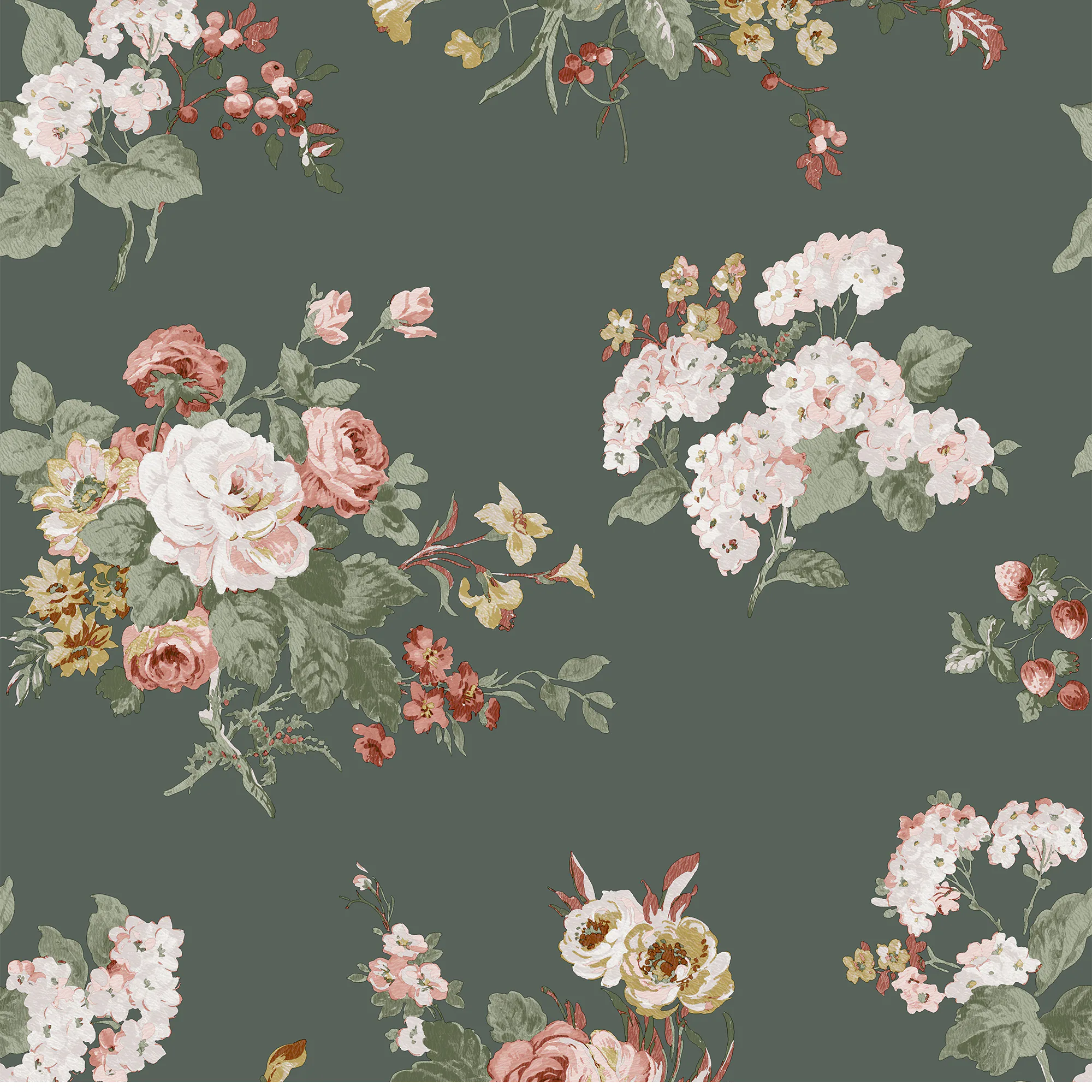 Tapet Laura Ashley Rosemore Fern