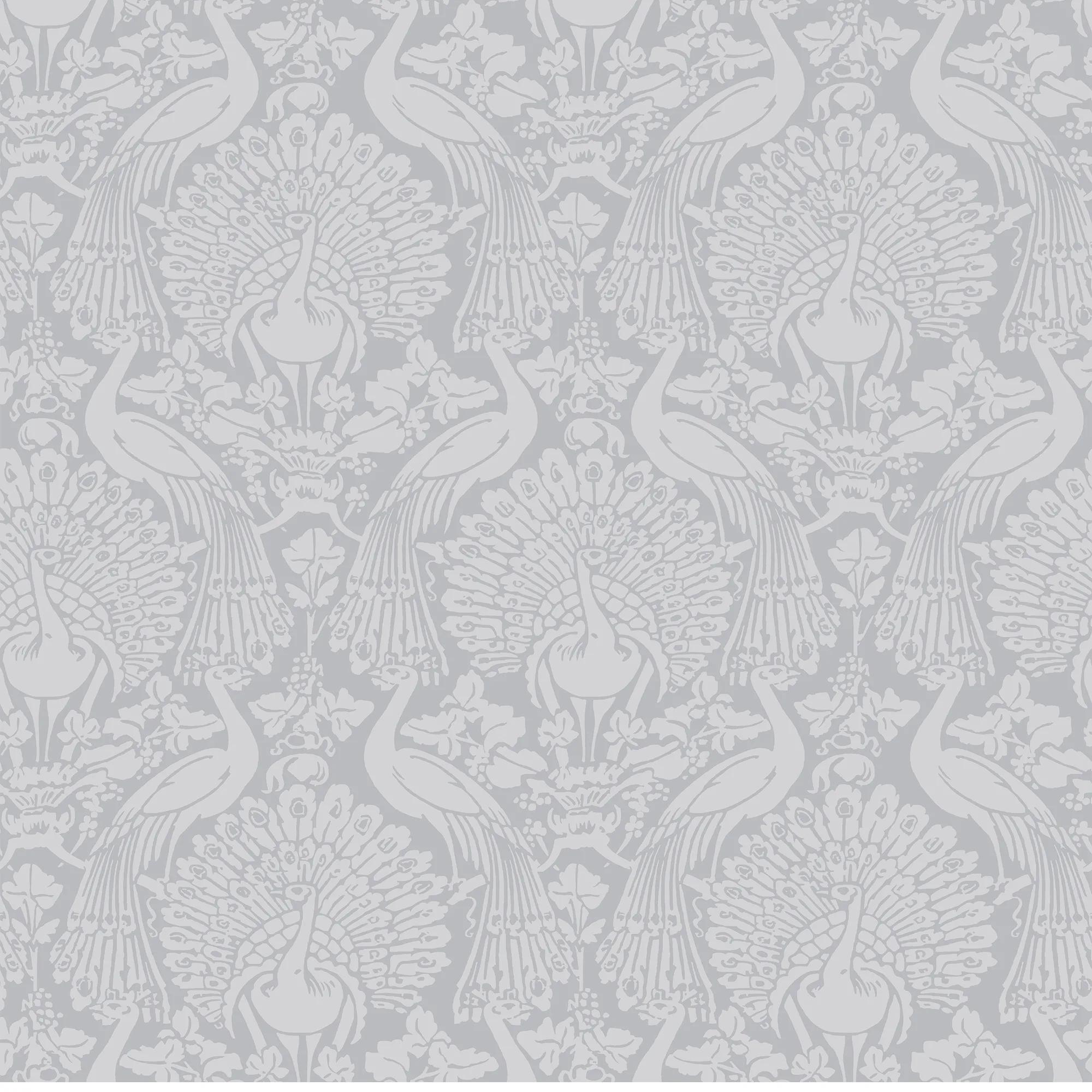 Tapet Laura Ashley Peacock Damask Pale Slate