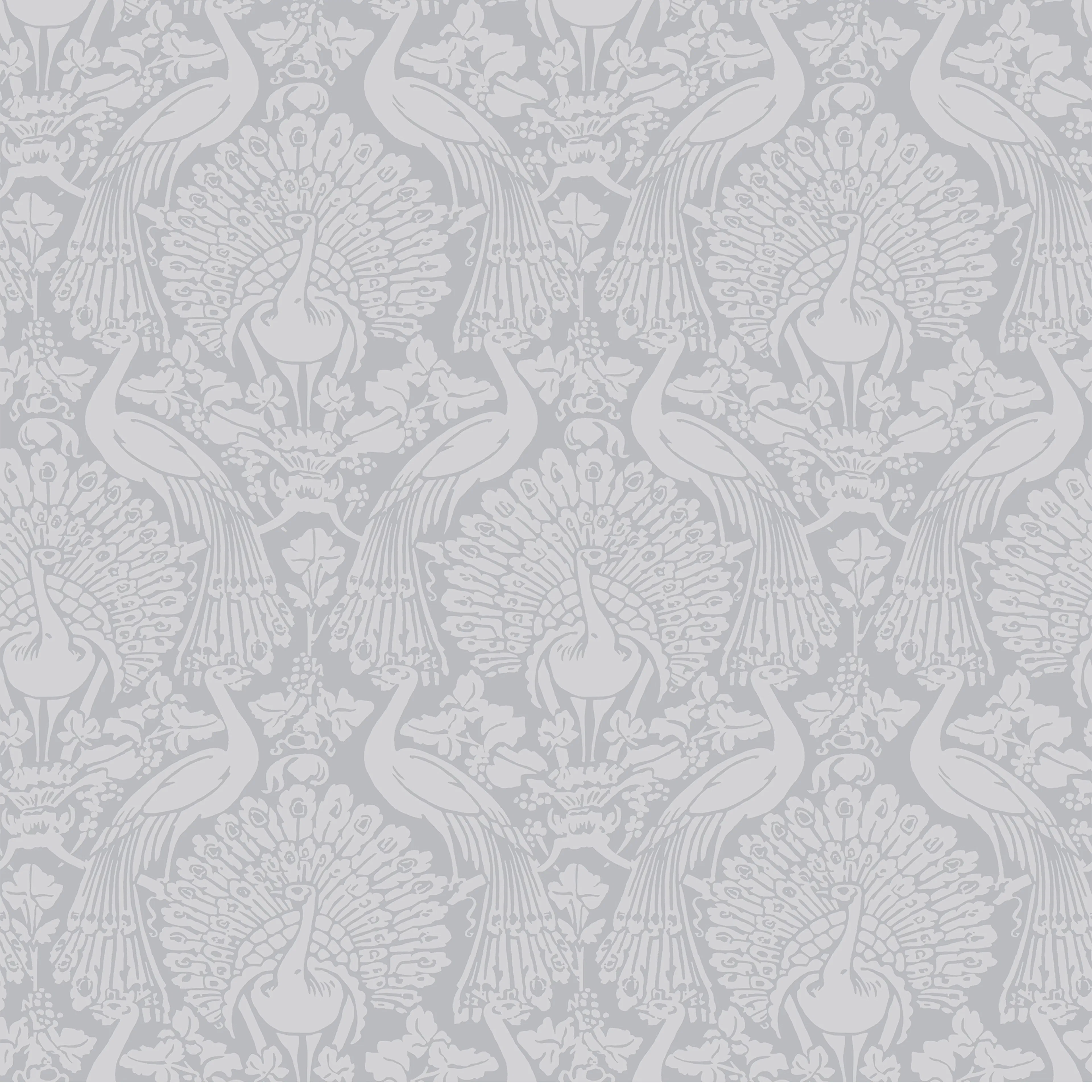 Tapet Laura Ashley Peacock Damask Pale Slate