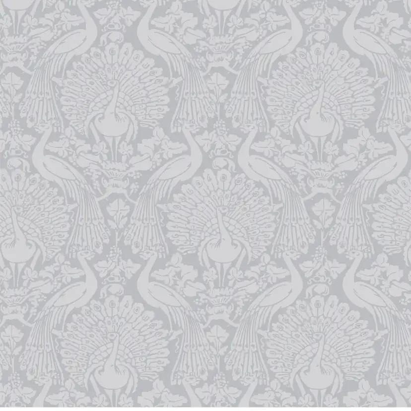 Tapet Laura Ashley Peacock Damask Pale Slate