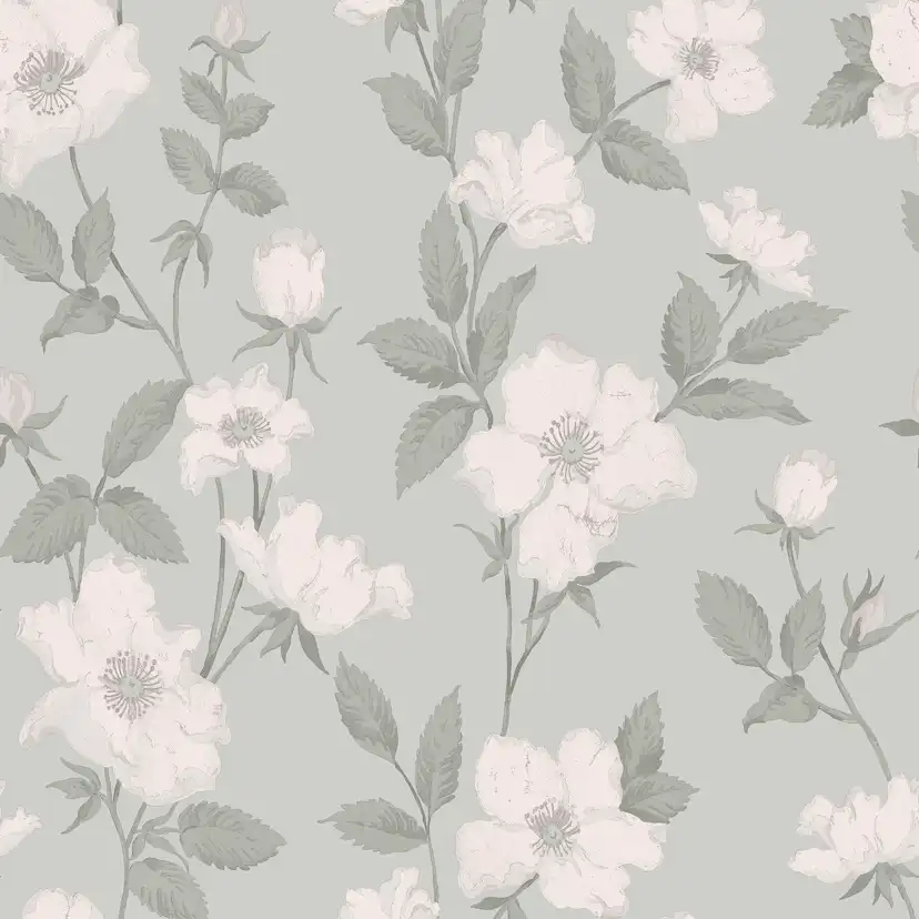 Tapet Laura Ashley Fleurir Smoke Green