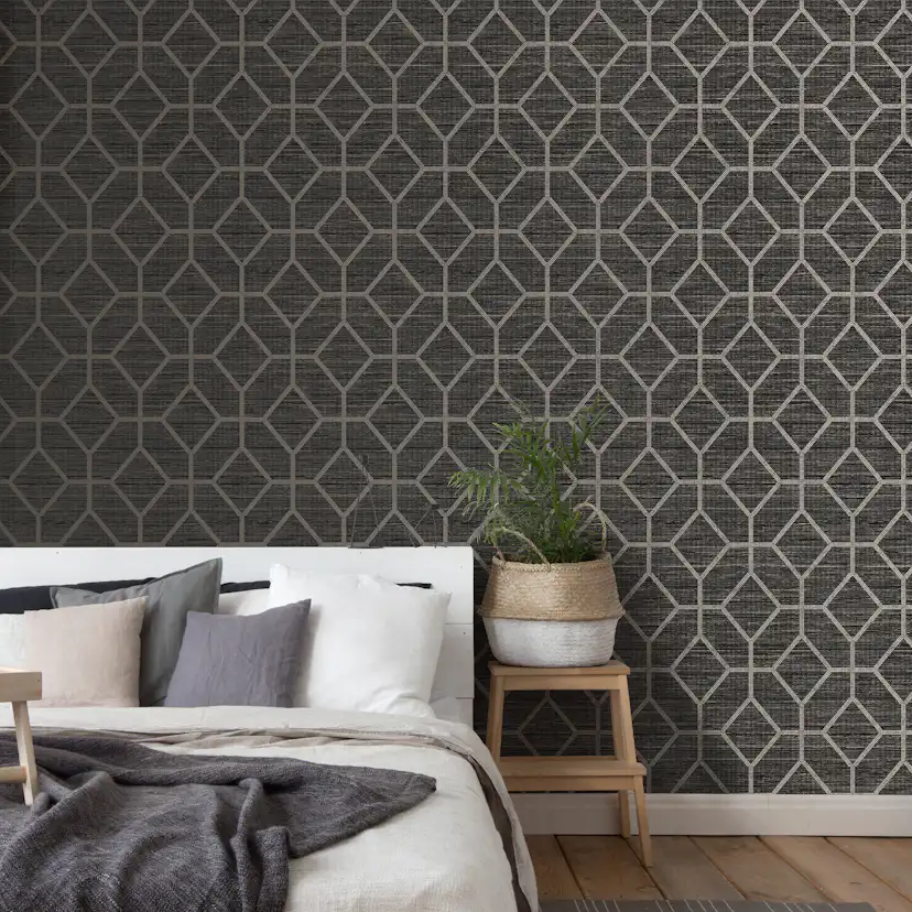 Tapet Boutique Asscher Geometrisk Onyx
