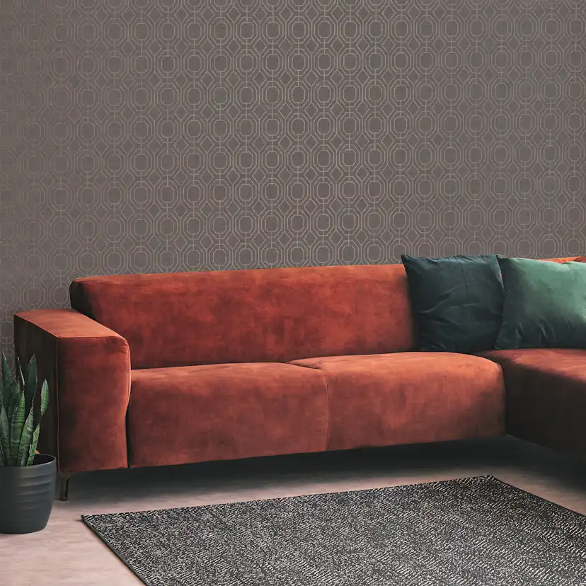 Tapet Superfresco Easy Luxus Geometrisk Dark