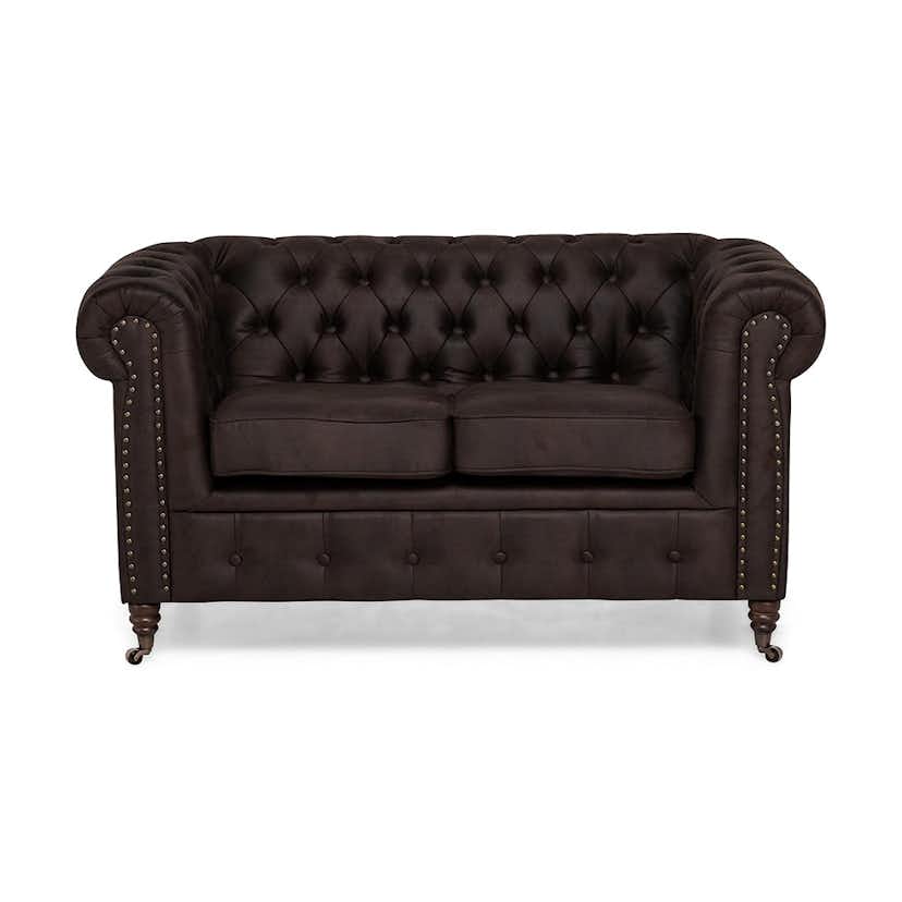 2-sitssoffa Manor House Chesterfield Deluxe Konstläder
