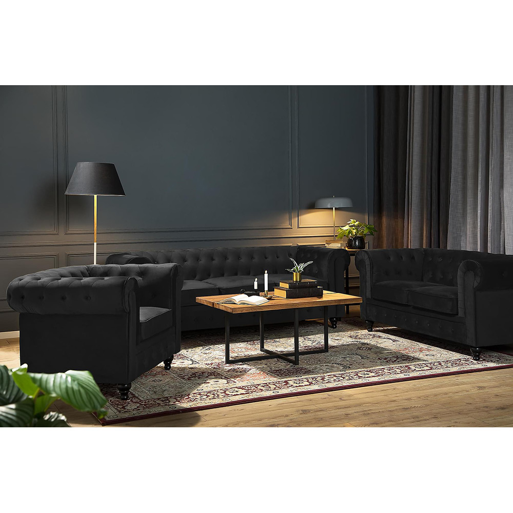 Fåtölj Manor House Chesterfield Lyx Sammet