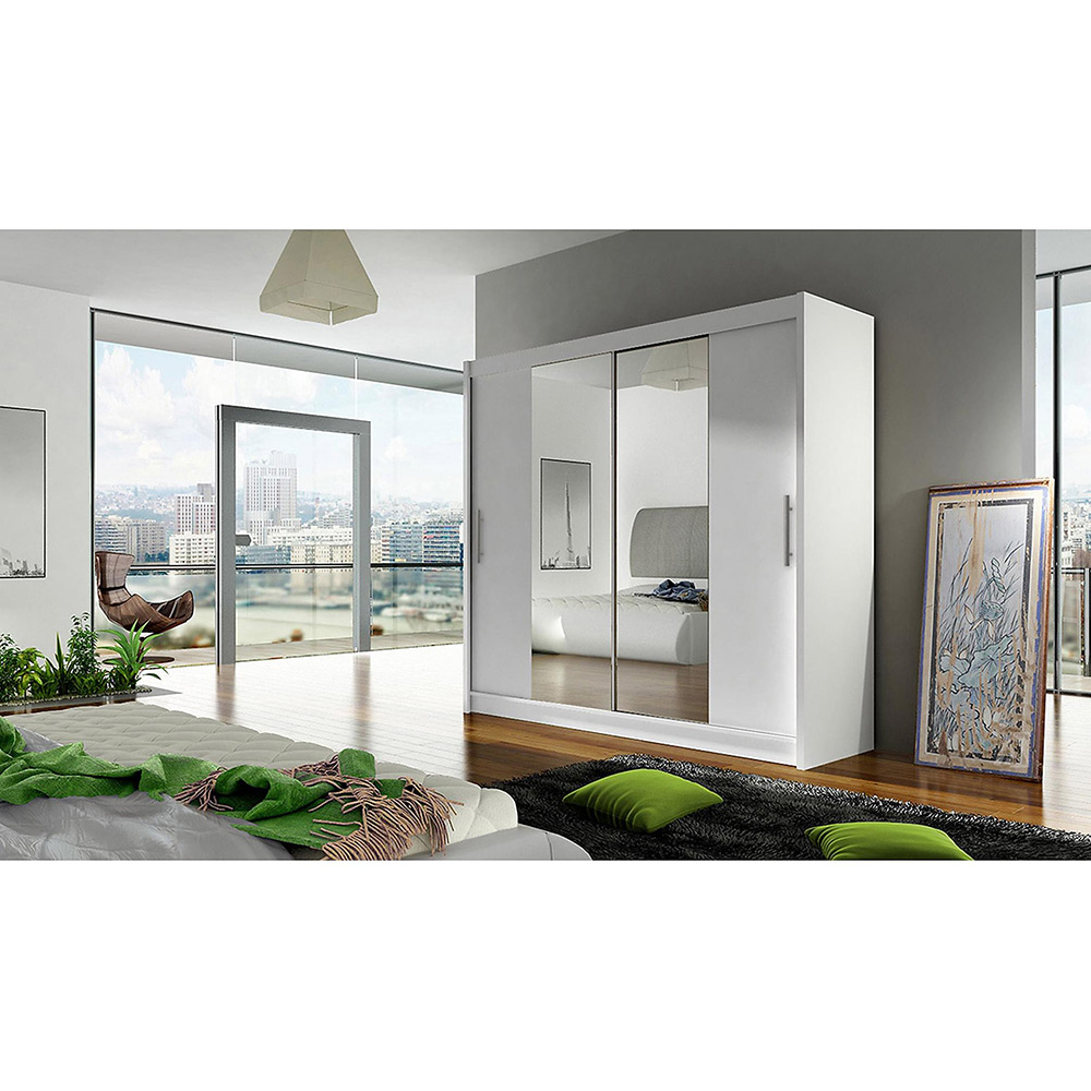 Garderob Scandinavian Choice Prag Skjutdörrar Smal Spegel