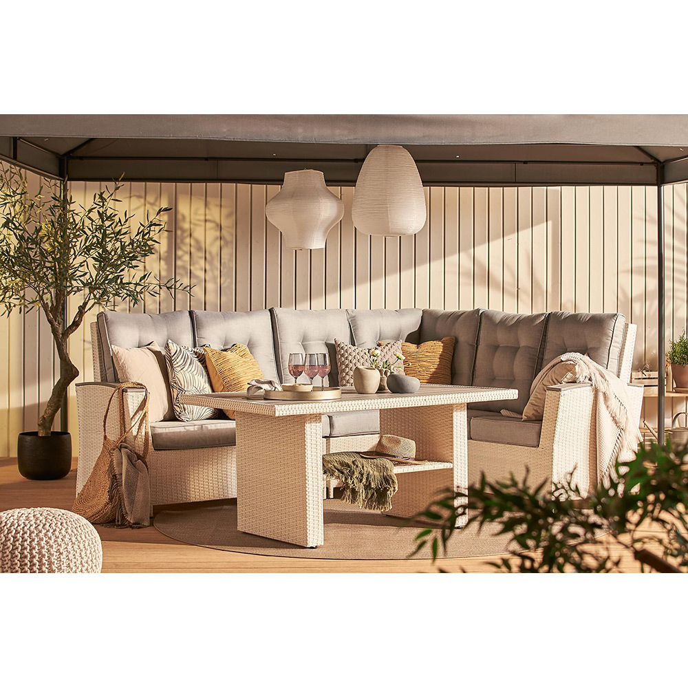 James Lyx Loungegrupp Utomhus Vändbar - 5-sits Loungeset i Konstrotting för Trädgård och Uteplats