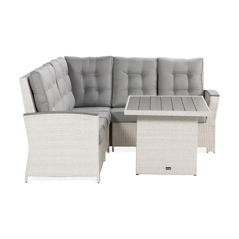 James Lyx Loungegrupp Utomhus Vändbar - 5-sits Loungeset i Konstrotting för Trädgård och Uteplats