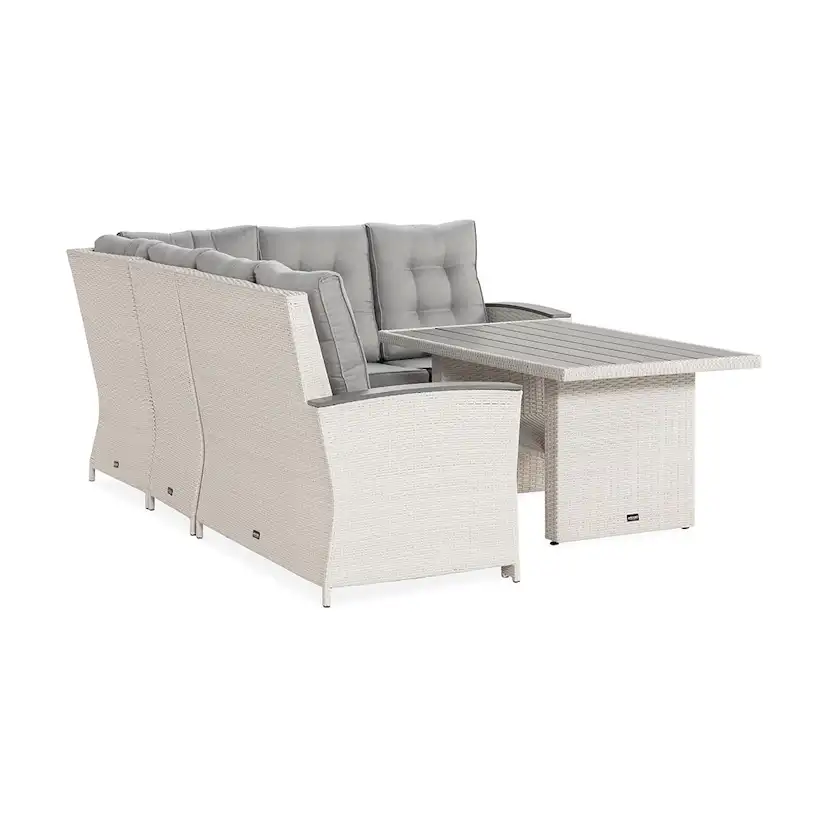 James Lyx Loungegrupp Utomhus Vändbar - 5-sits Loungeset i Konstrotting för Trädgård och Uteplats