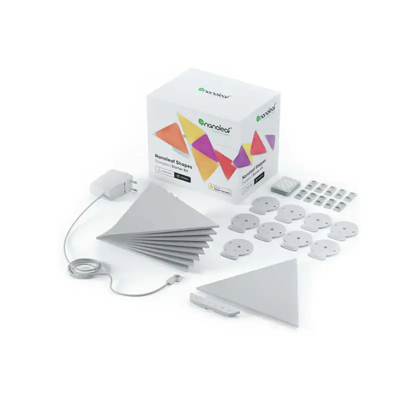 Belysningssystem Nanoleaf Shapes Triangels Startkit 9-pack