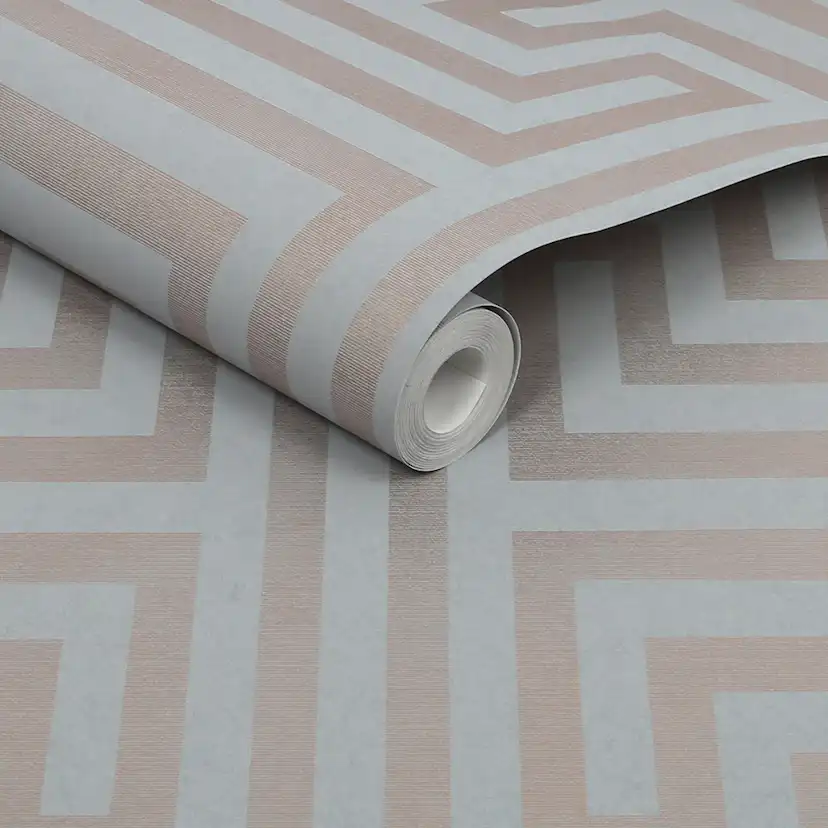 Tapet NEXT Metallic Greek Key Grey