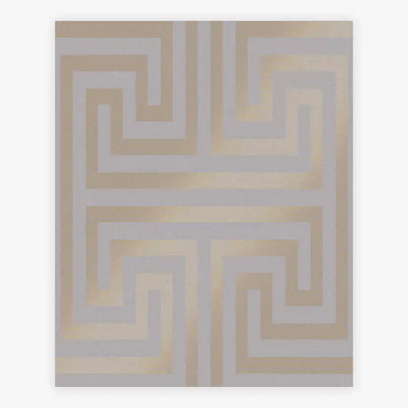 Tapet NEXT Metallic Greek Key Grey