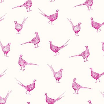 Tapet Joules Flirty Pheasants Truly Pink