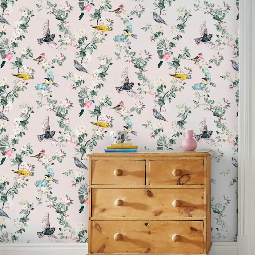 Tapet Joules Handford Garden Birds Antique Crème
