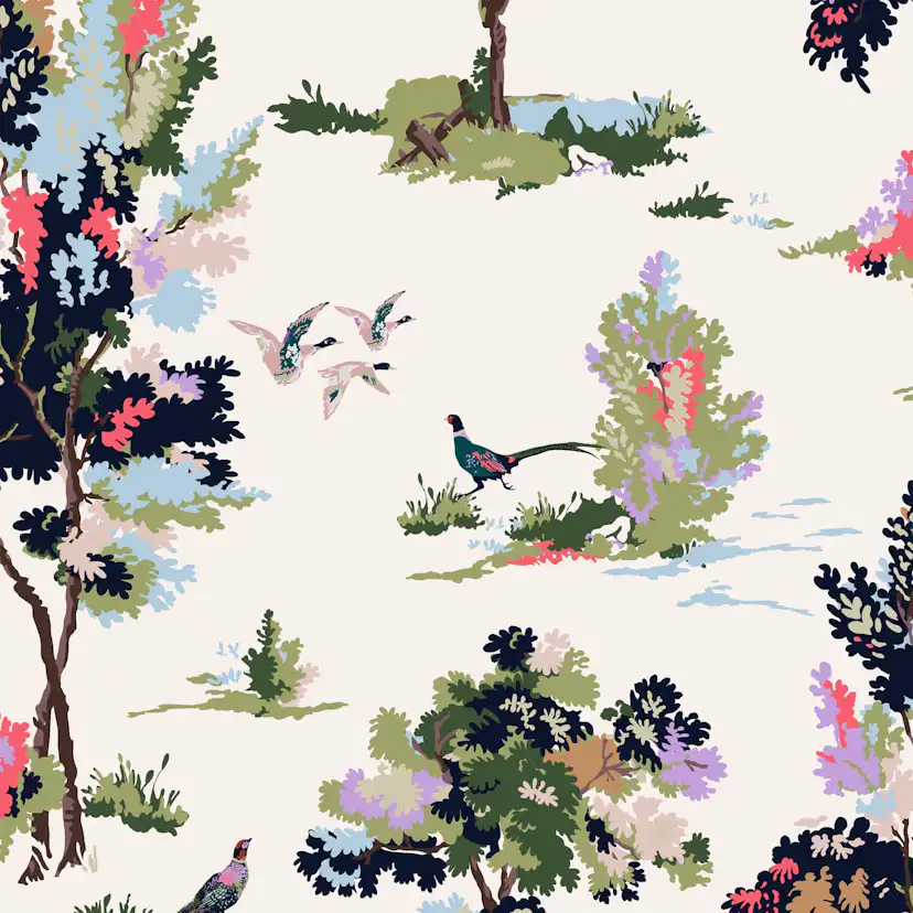 Tapet Joules Woodland Scene Dawn Grey