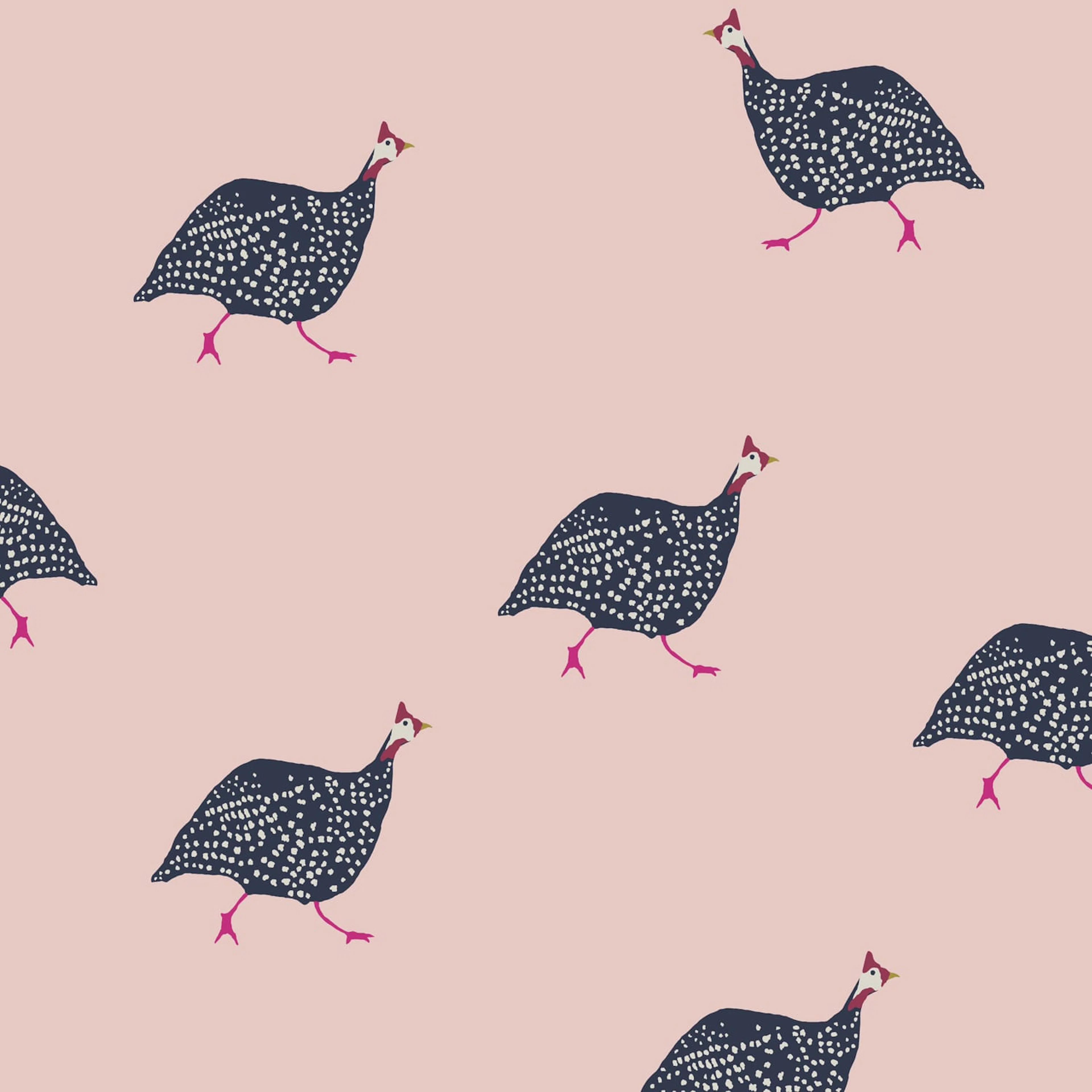 Tapet Joules Guinea Fowl Blush Pink