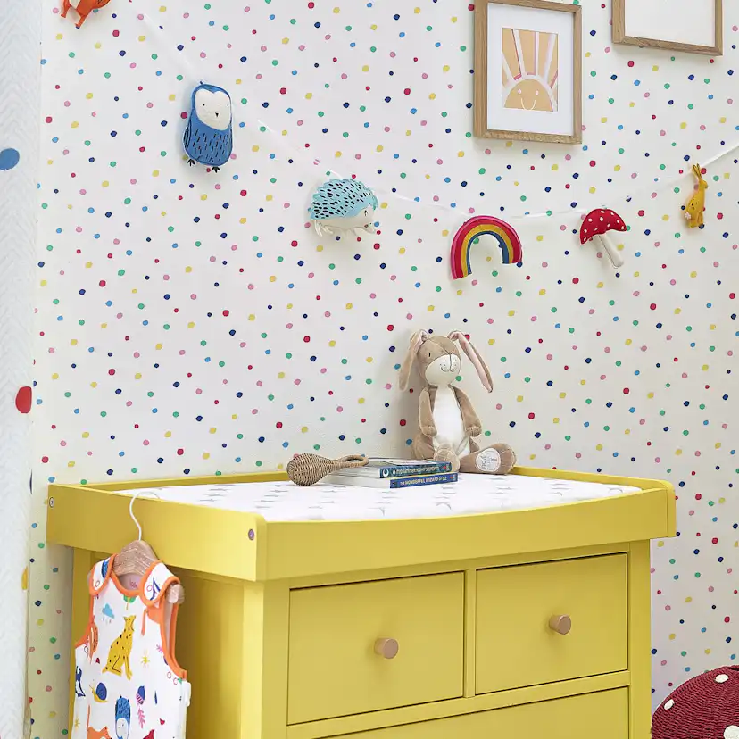 Tapet Joules Lynx Multi Spot White/ Rainbow