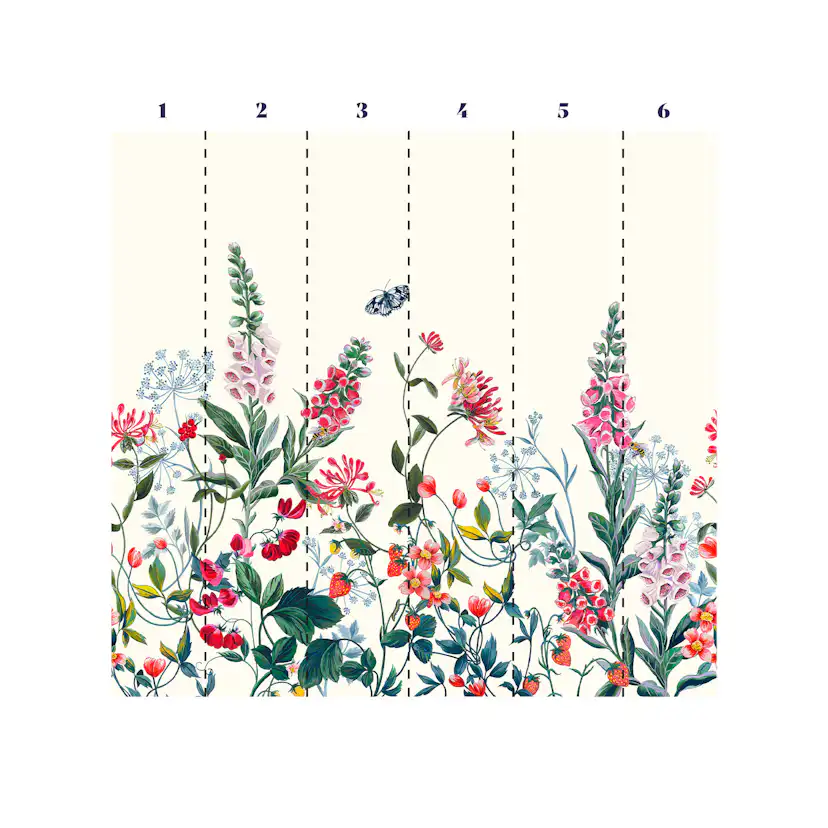 Fototapet Joules Permaculture Garden Crème Mural 300x280 cm