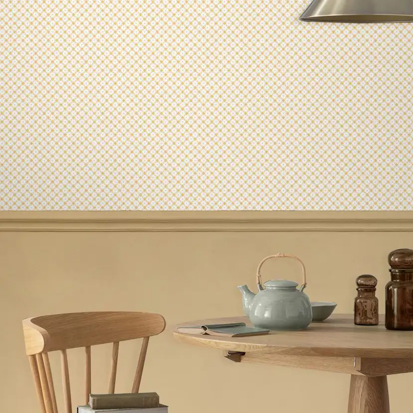Tapet Laura Ashley Wickerwork Pale Ochre Gul 119849