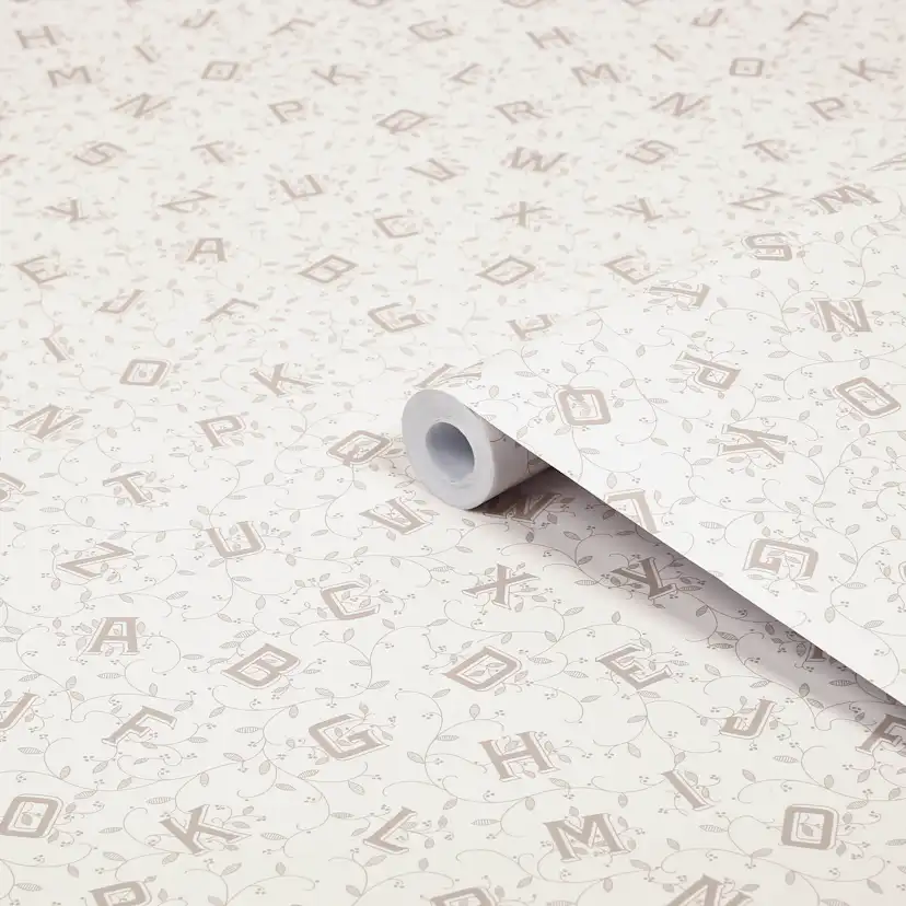 Tapet Laura Ashley Alphabet Dove Grå 119862