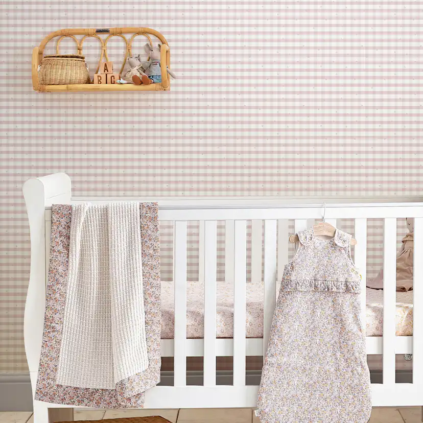 Tapet Laura Ashley Gingham Pale Amethyst Purple 119865