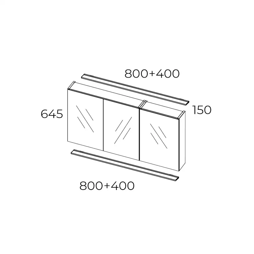 Spegelskåp Swebad Hemavan med Belysning
