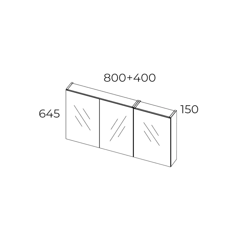 Spegelskåp Swebad Hemavan utan Belysning