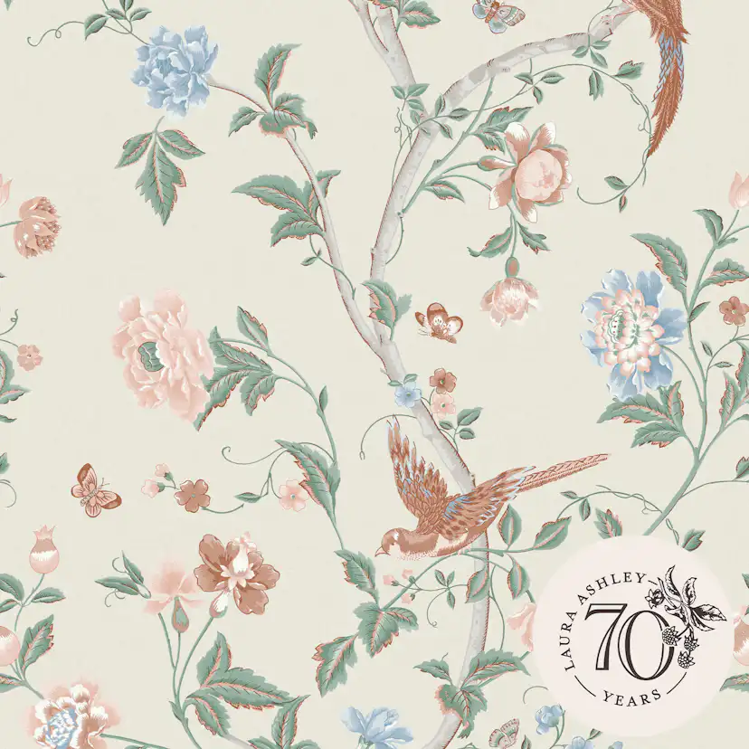 Tapet Laura Ashley Summer Palace Sage / Apricot 120133