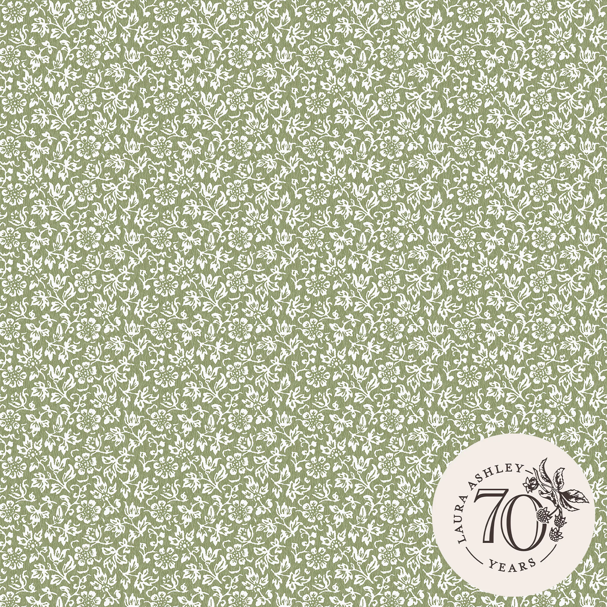 Tapet Laura Ashley Sweet Alyssum Moss Grön 121077