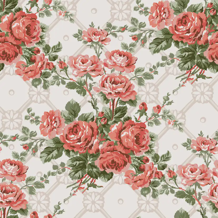 Tapet Laura Ashley Country Roses Old Rose Rosa 121081