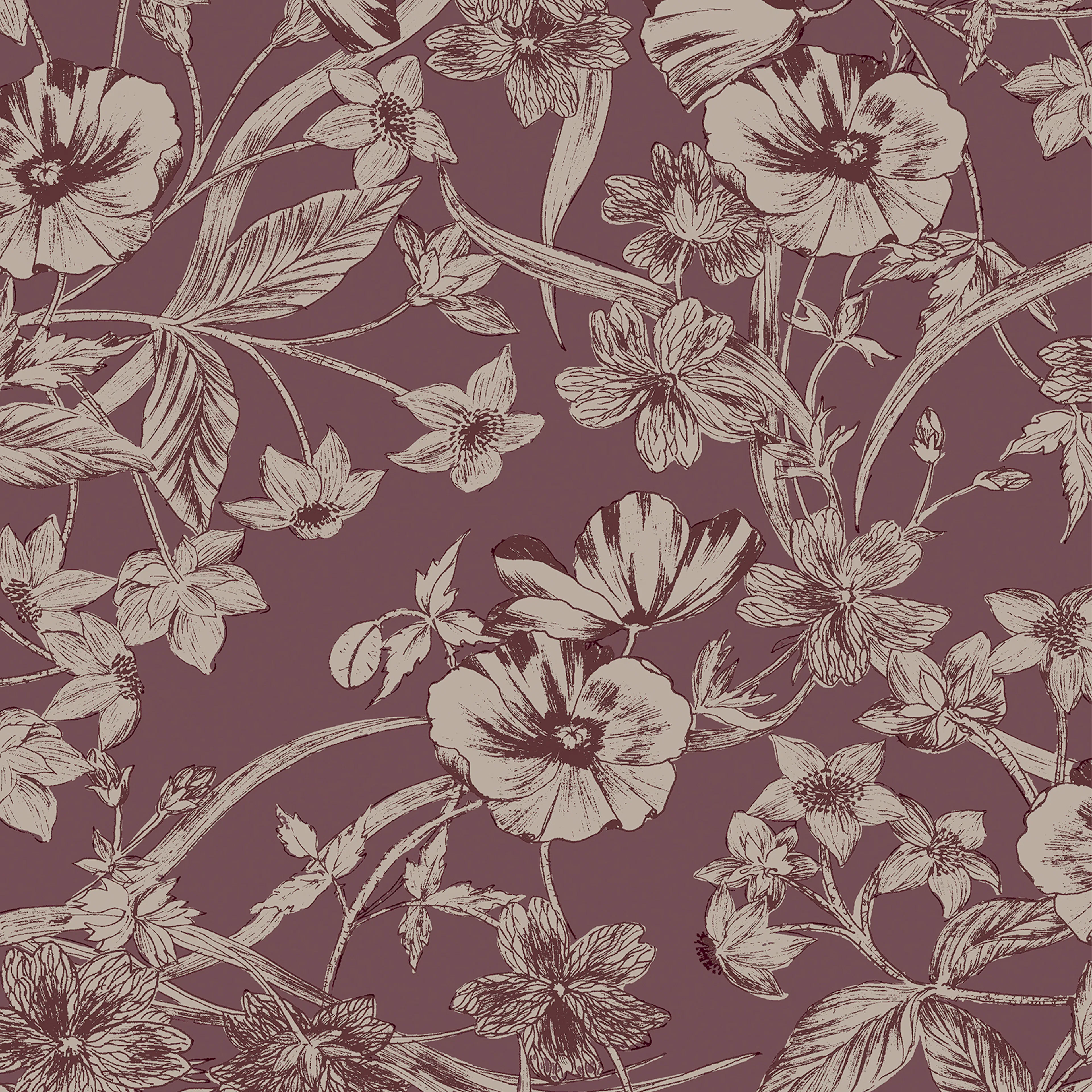 Tapet Laura Ashley Summerhill Pale Blackberry 121086