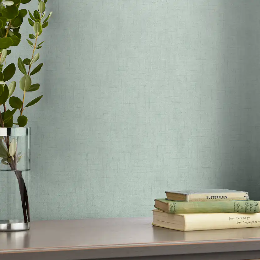 Tapet Laura Ashley Enfärgad Duck Egg 121092