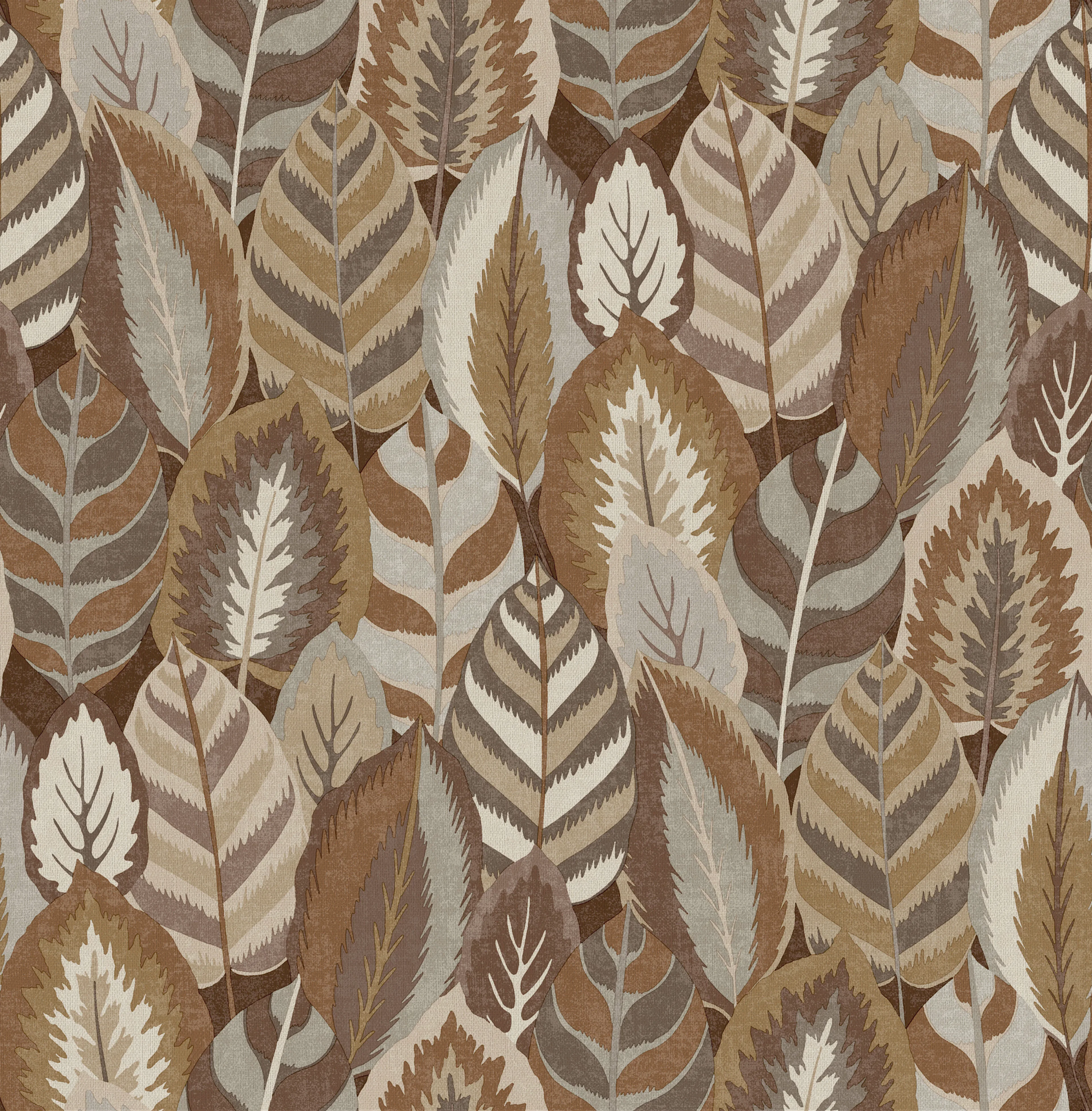 Tapet Sublime Arty Leaves Brun 121127