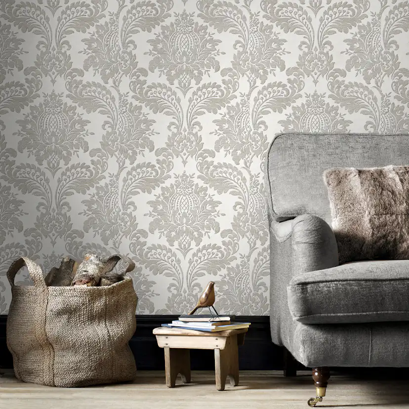 Tapet Sublime Damask Grå 121141