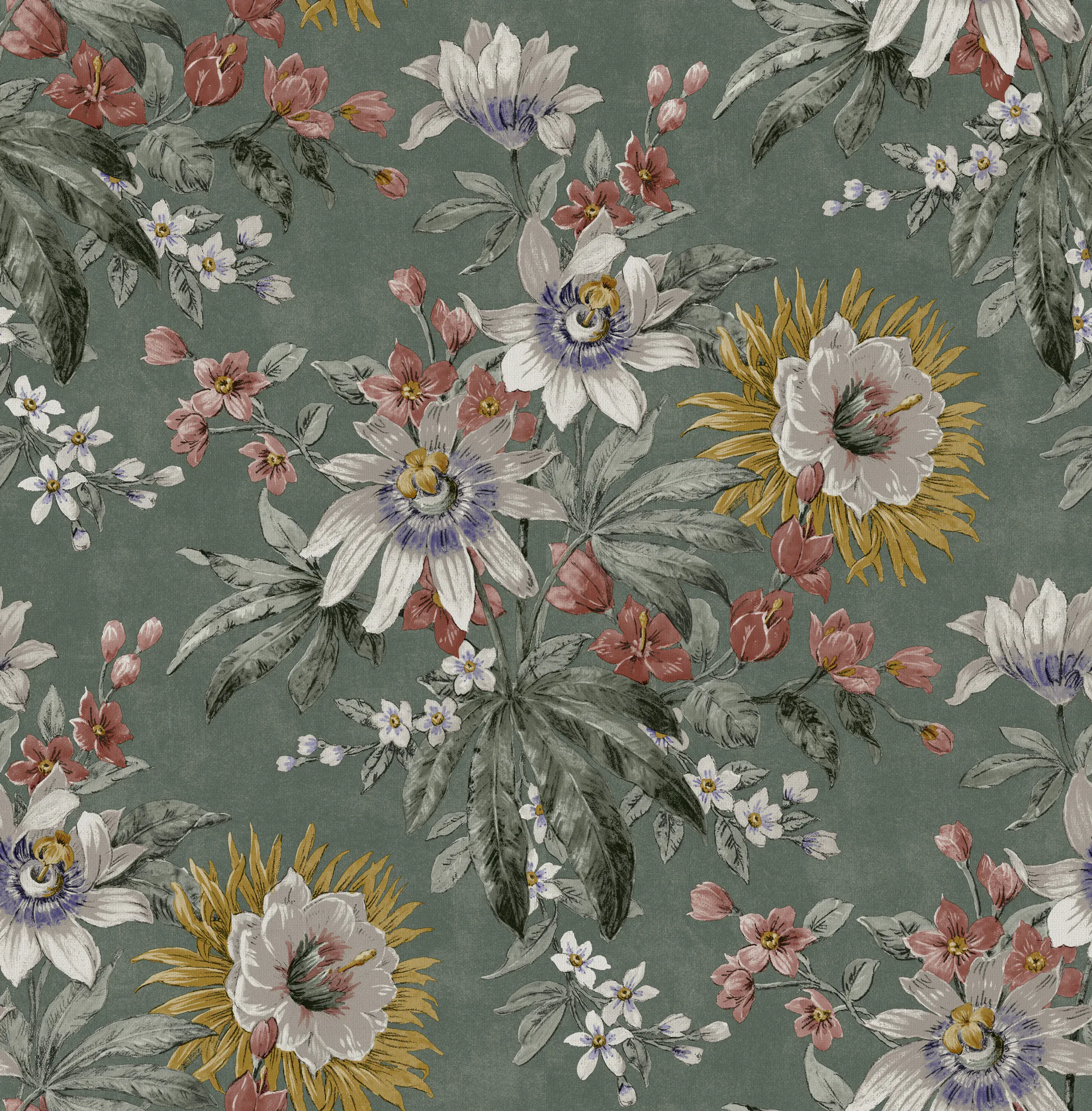 Tapet Sublime Elegant Flower Grön 121159