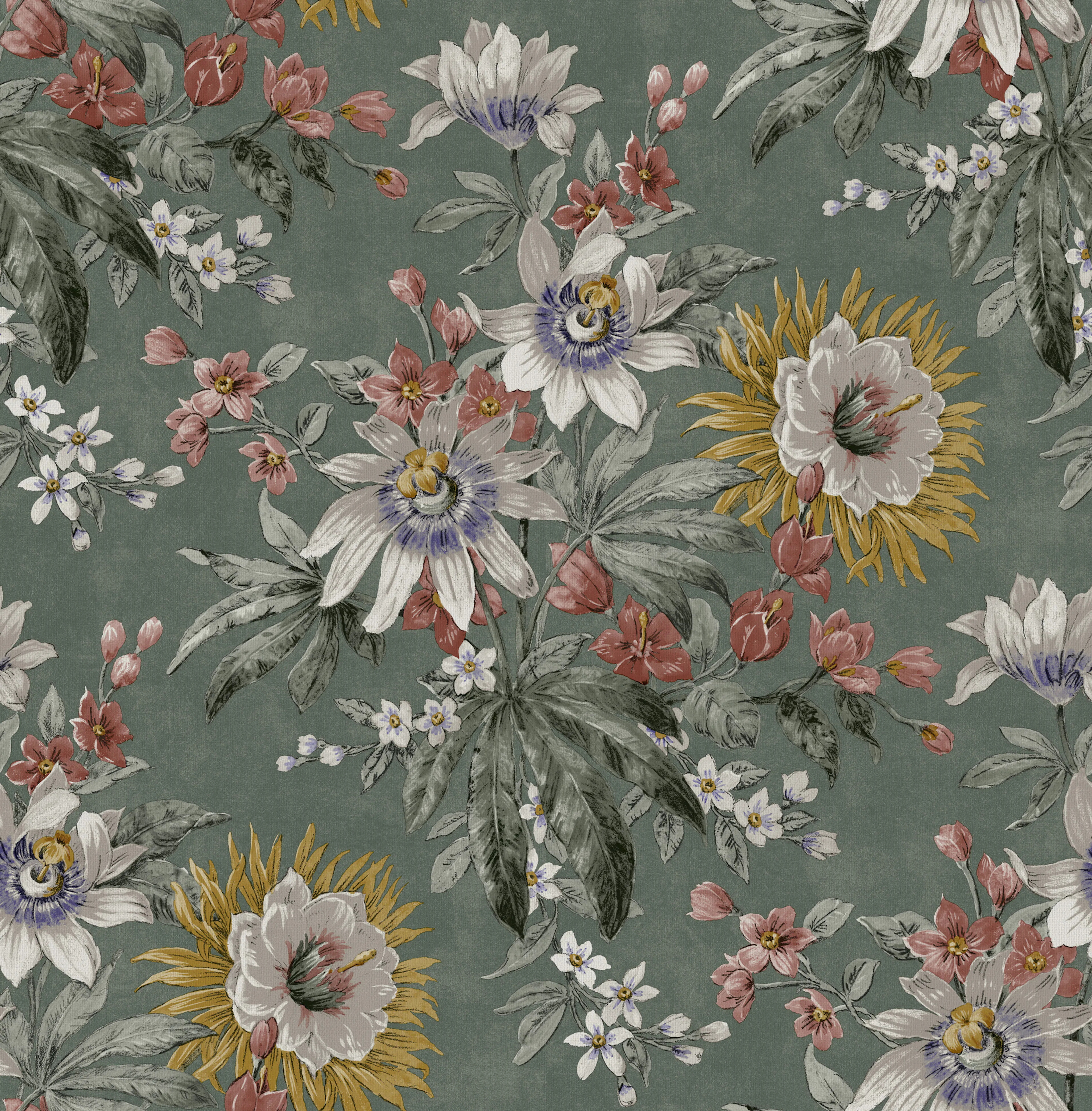 Tapet Sublime Elegant Flower Grön 121159