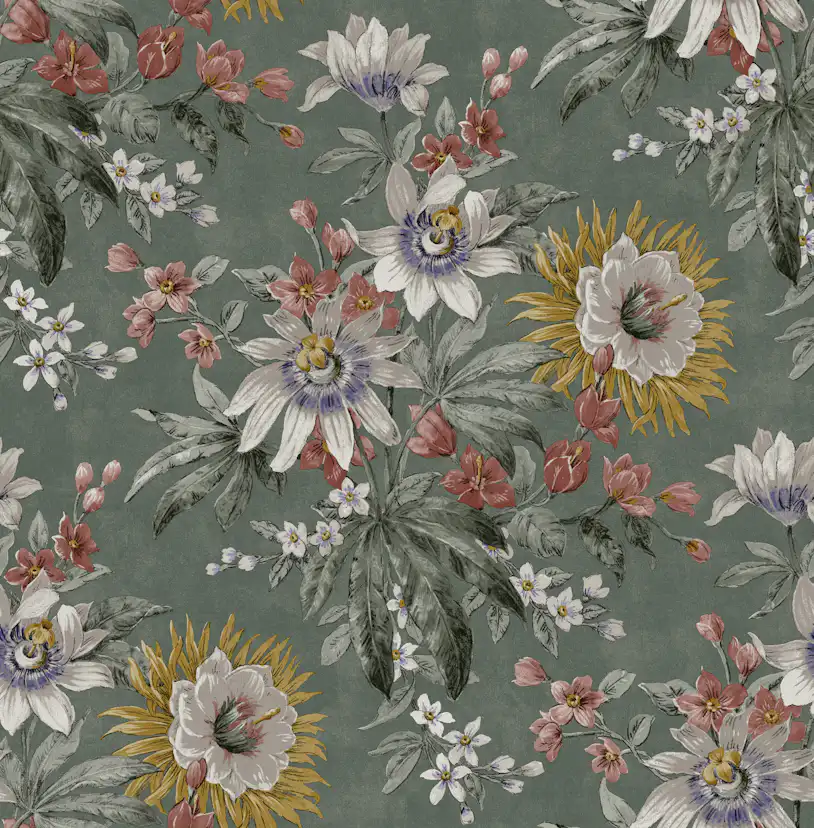 Tapet Sublime Elegant Flower Grön 121159