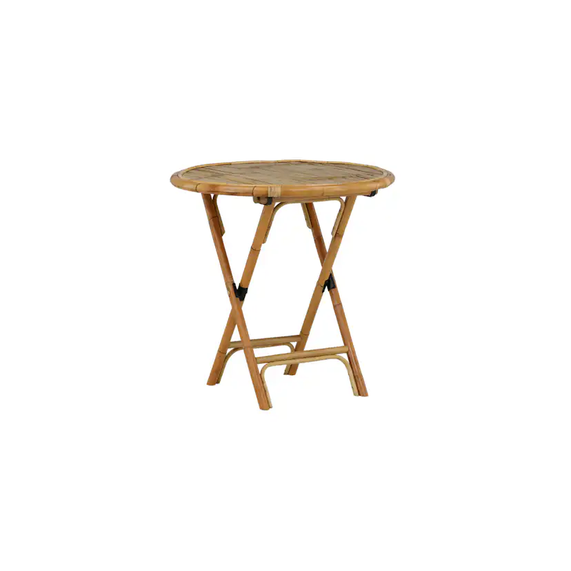 Trädgårdsbord Venture Home Cane, Cafébord Utomhus i Naturfärgad Rotting