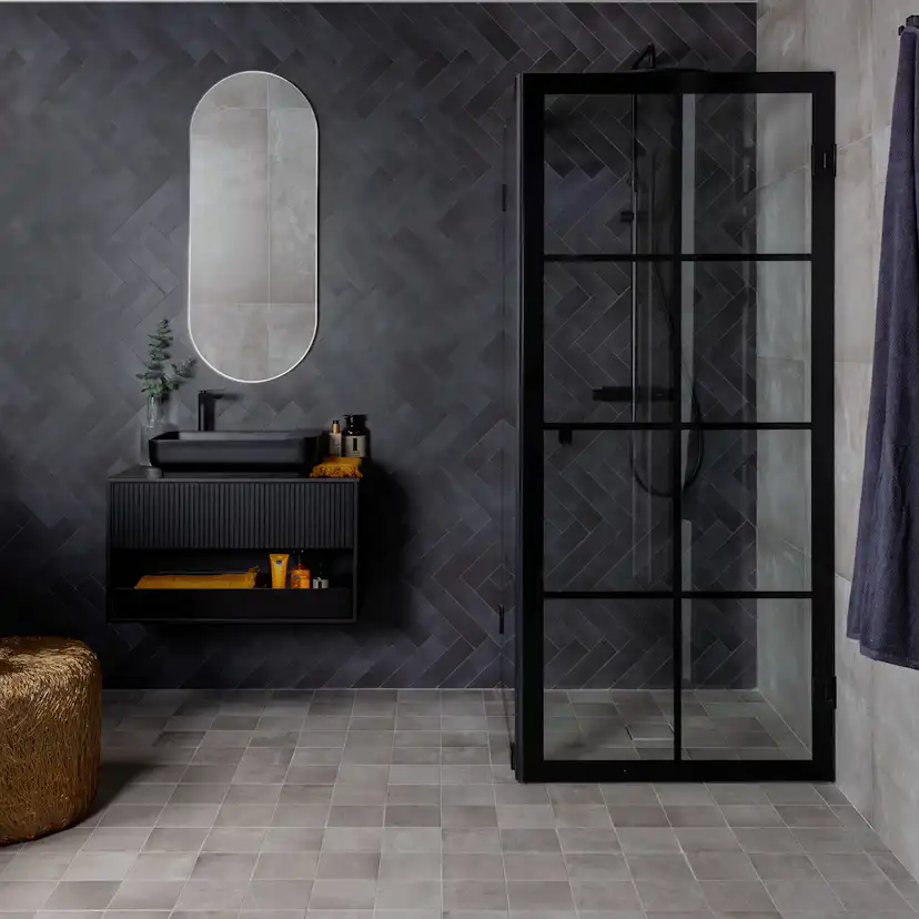 Klinker Arredo Detroit Carbon Svart 7x30 cm