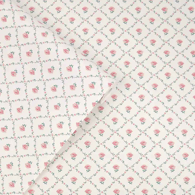 Tapet Laura Ashley Kate Coral Rosa 122766