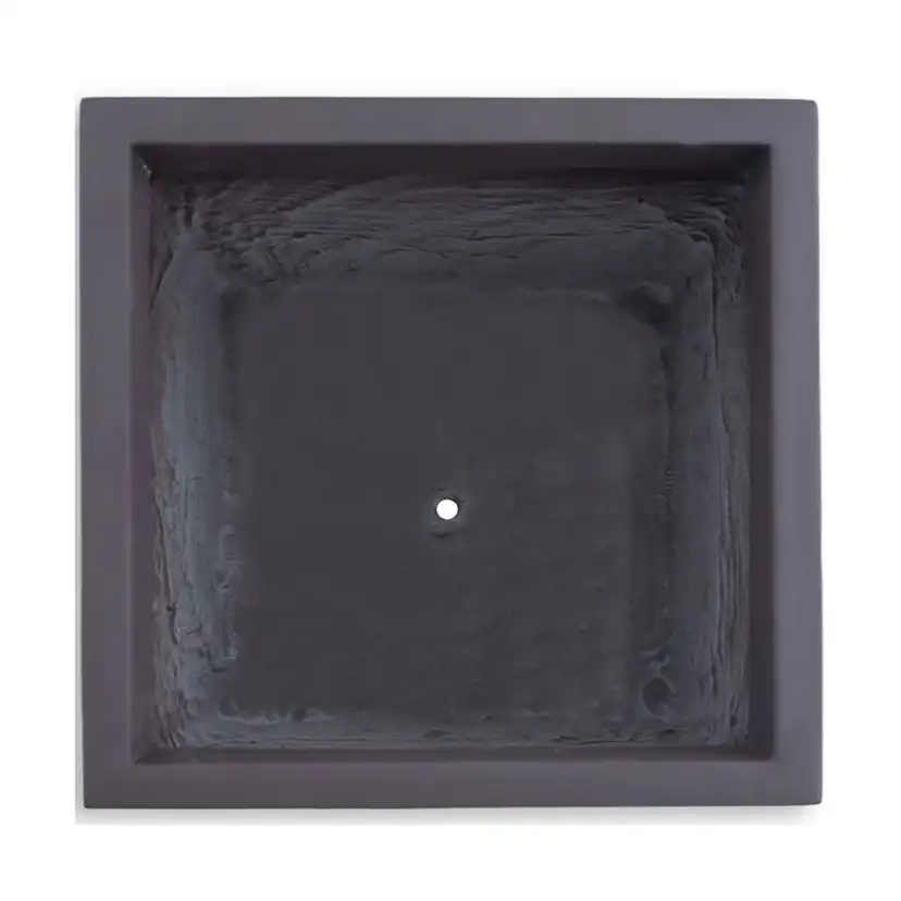 Kruka Lyfco Fyrkantig Låg Mörkbrun 2-pack