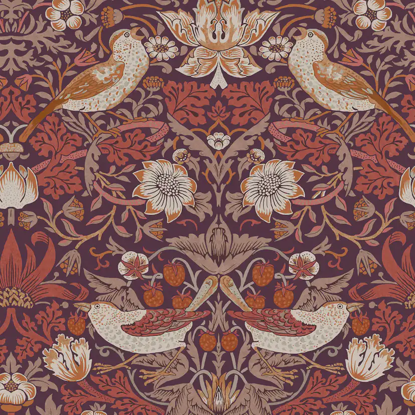 Tapet William Morris At Home Strawberry Thief 124229