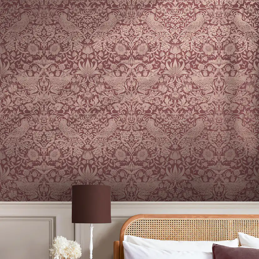 Tapet William Morris At Home Strawberry Thief Fibrous 124235