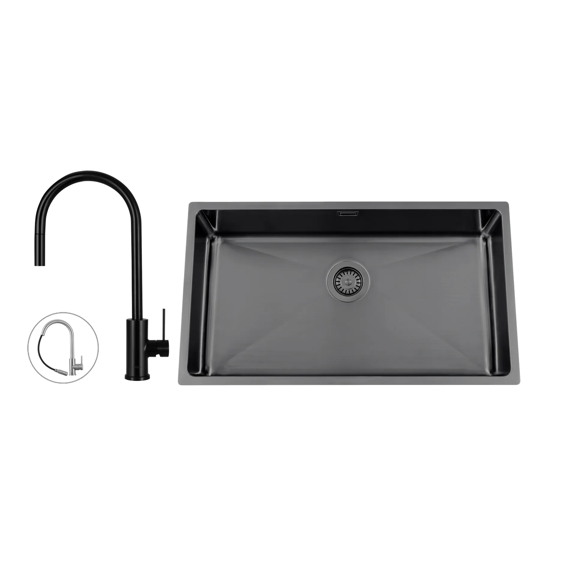 Disklåda Nordic Tech Titan 730 X med Köksblandare Steel Accent D