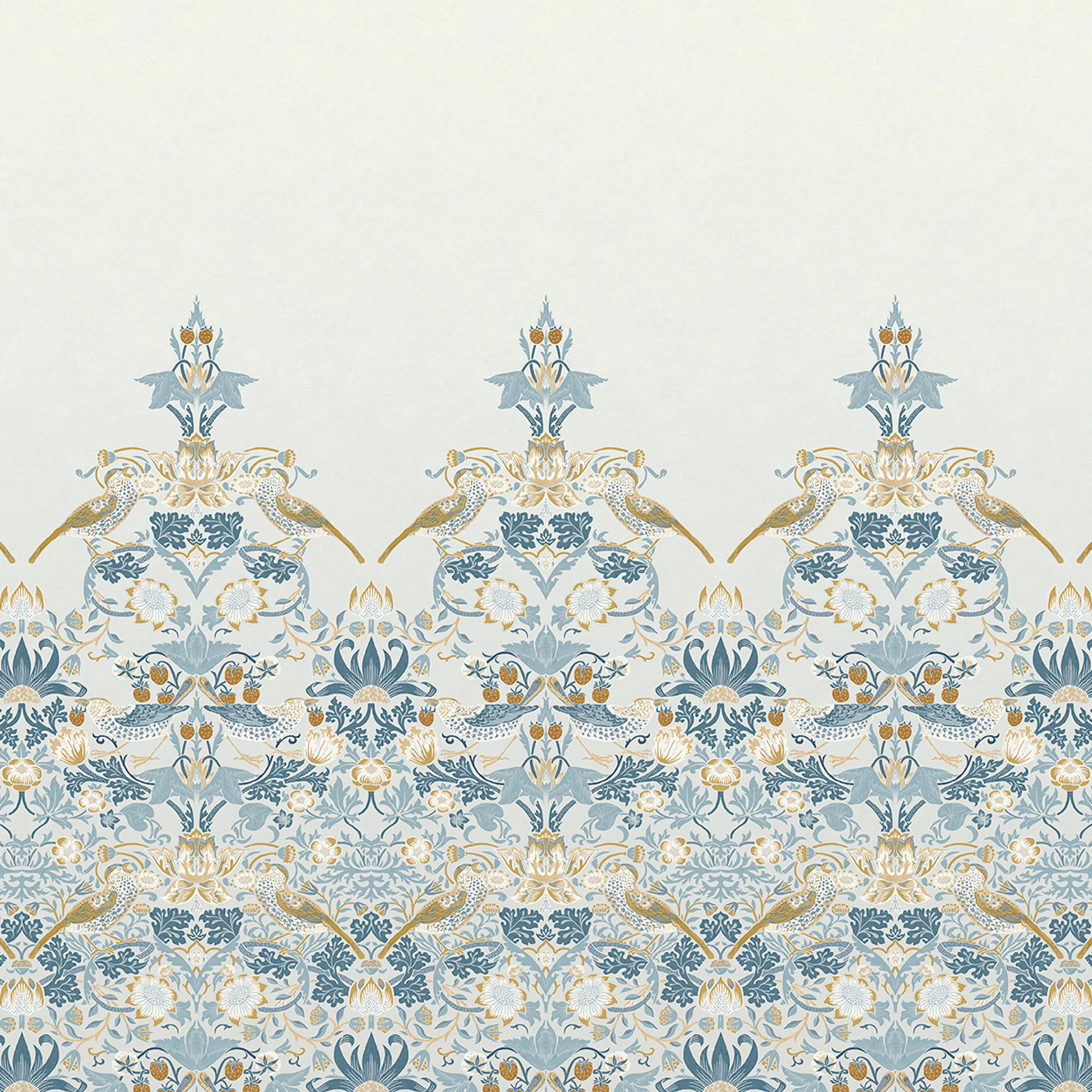 Fototapet William Morris At Home Strawberry Thief Soft Blue